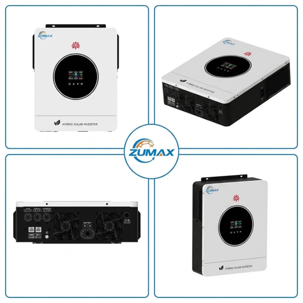 Комплект: гібридний інвертор Zumax MIC-6.2KW, 48В, MPPT сонячний контролер + сонячна панель JА Solar JAM66D45-625/LB N-Type (625 Вт) Bifacial