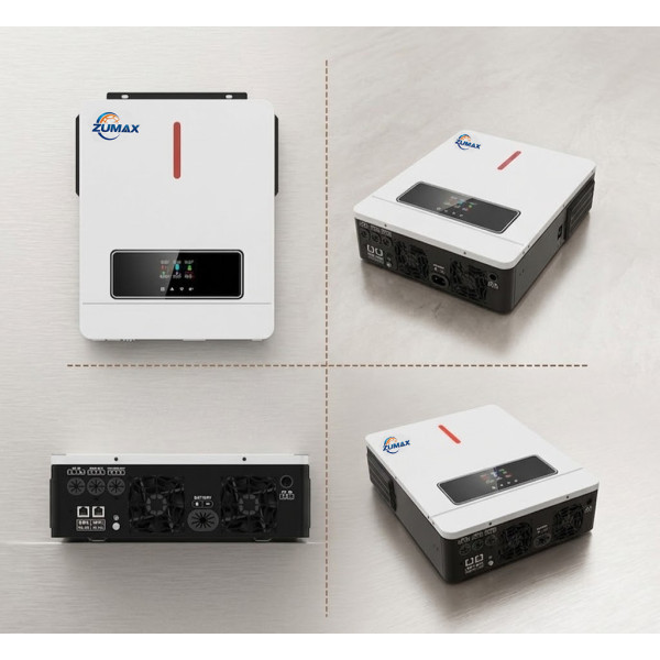 Комплект: гібридний інвертор Zumax MIC-4.2KW, 24В, MPPT сонячний контролер + LiFePO4 акумулятор 25.6V 100Ah 2560W + сонячна панель JА Solar JAM66D45-625/LB N-Type (625 Вт) Bifacial