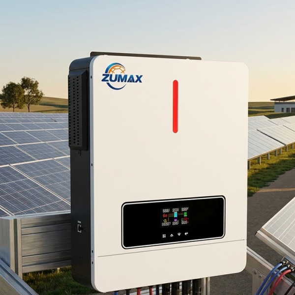 Комплект: гібридний інвертор Zumax MIC-4.2KW, 24В, MPPT сонячний контролер + LiFePO4 акумулятор 25.6V 100Ah 2560W + сонячна панель JА Solar JAM66D45-625/LB N-Type (625 Вт) Bifacial
