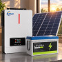 Комплект: гібридний інвертор Zumax MIC-4.2KW, 24В, MPPT сонячний контролер + LiFePO4 акумулятор 25.6V 100Ah 2560W + сонячна панель JА Solar JAM66D45-625/LB N-Type (625 Вт) Bifacial