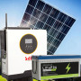 Комплект: гібридний інвертор SKE 3600(PH21)  3.6KW , 24В, чистий синус + сонячна панель JА Solar JAM66D45-635/LB N-Type (635 Вт) Bifacial + LiFePo4 акумулятор 25.6V 100AH