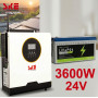 Комплект: гібридний інвертор SKE 3600(PH21)  3.6KW , 24В, чистий синус + LiFePo4 акумулятор 24v з дисплеєм, 25.6V 100AH ​​2560W