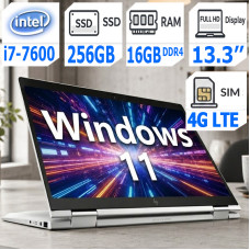 Сенсорний ноутбук Hp elitebook x360 1030 g2 i7-7600U 13.3. 16GB DDR4 256GB SSD + Підтримка сім карт!Windows 11